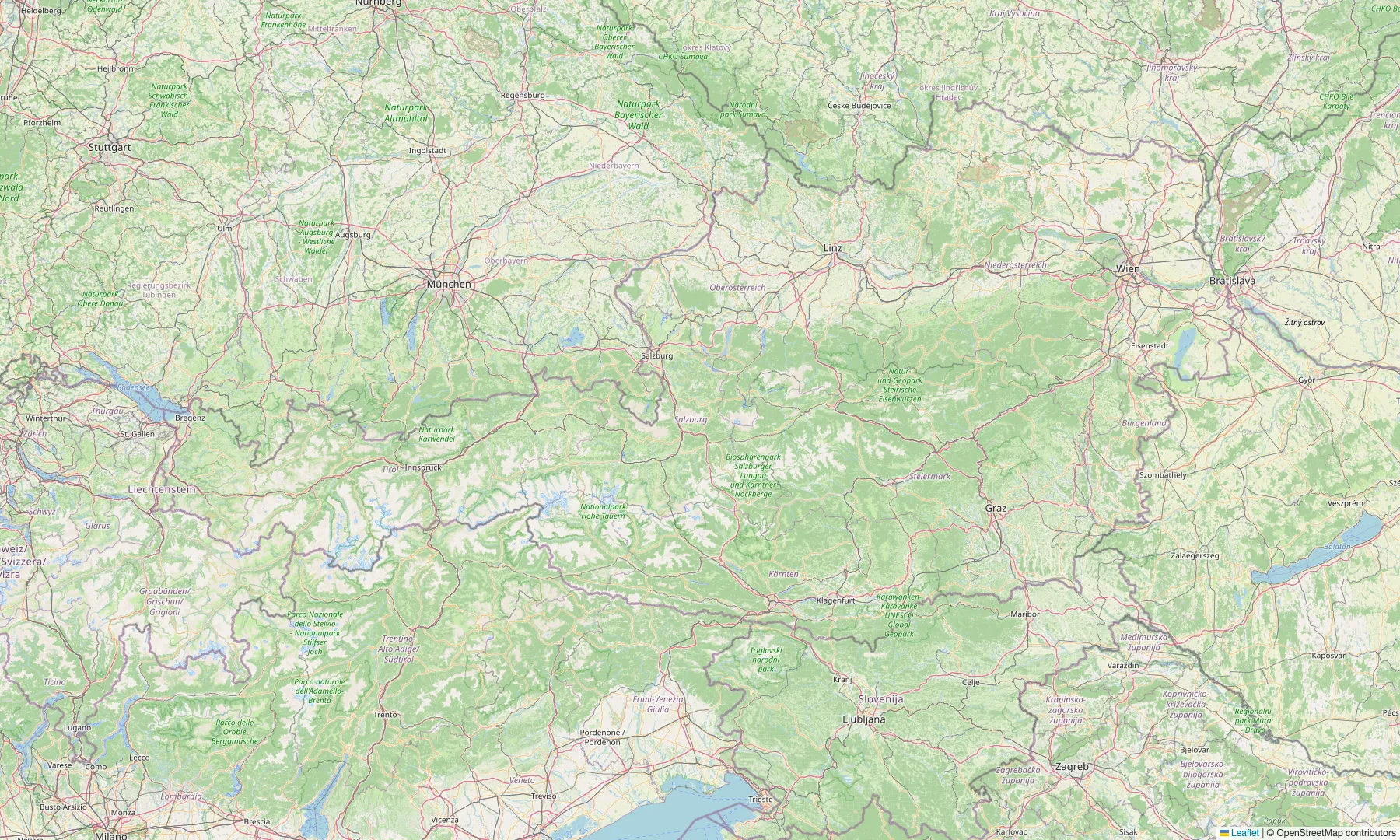 Mappa delle sedi dei partner immohelfer in Austria, Svizzera, Liechtenstein e Alto Adige