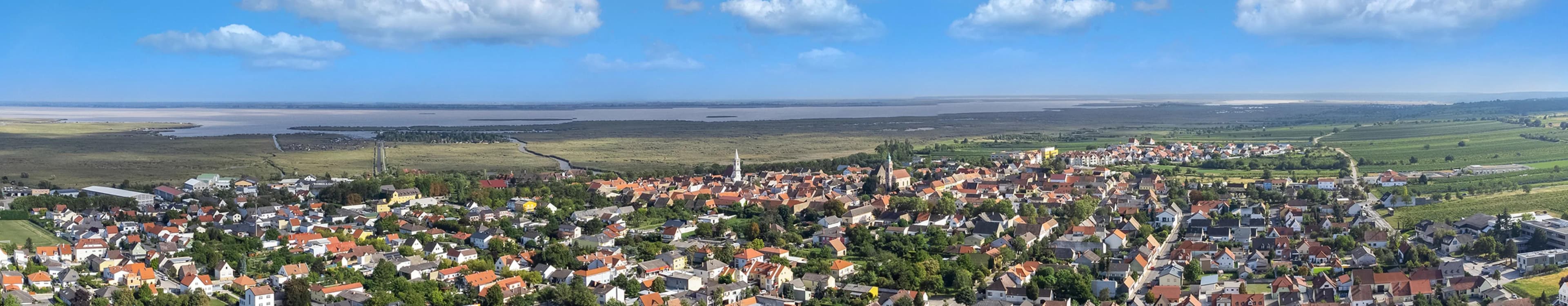 Panoramablick über Rust und den Neusiedler See als regionales Kontextbild für RE/MAX Up